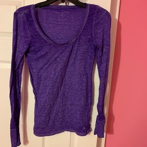 Long sleeve girls purple American eagle shirt